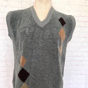 90's Chenille Gay Mens Pullover Vest - Size Large